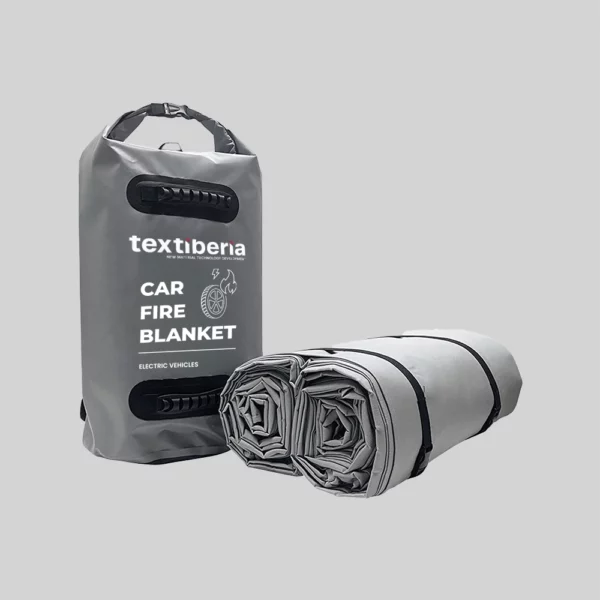 textiberia car fire blanket para traspaleta, scooter o patín: manta y bolsa